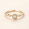 Vintage krystal lys guldring