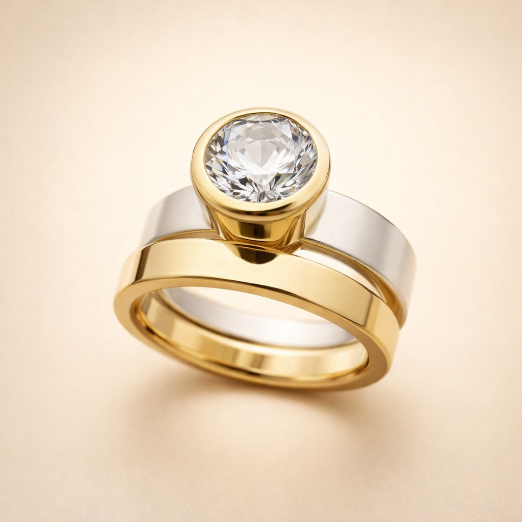 Indbygget glas guldring