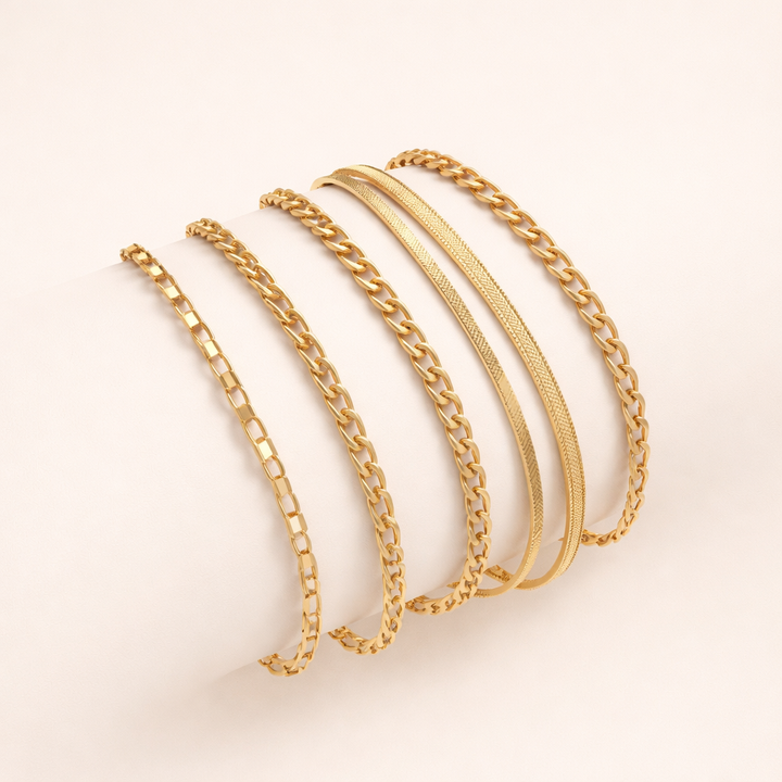 Elise Armbåndssæt i guld – Tidløst &amp; elegant
