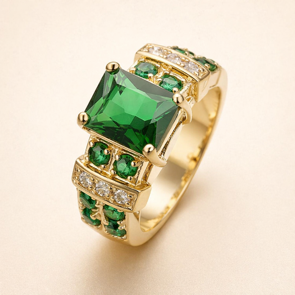 Elegant guldring med raffinerede detaljer