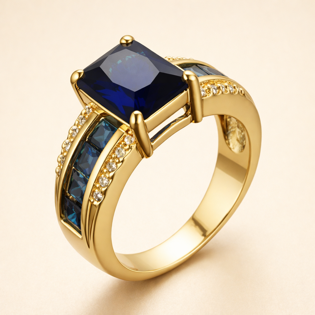 Elegant guldring med raffinerede detaljer