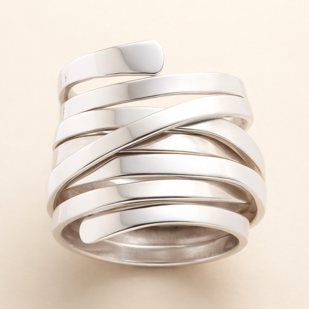 Elegant sølvring med vintageudtryk