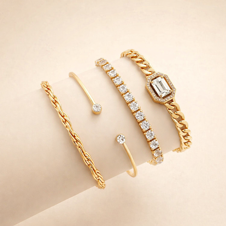Elegant armbåndssæt i sølv med diskret månemotiv