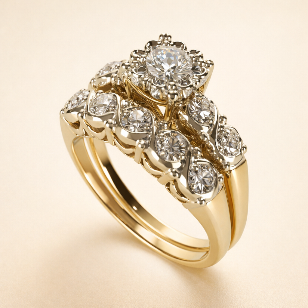 Elegant guldring med raffinerede detaljer