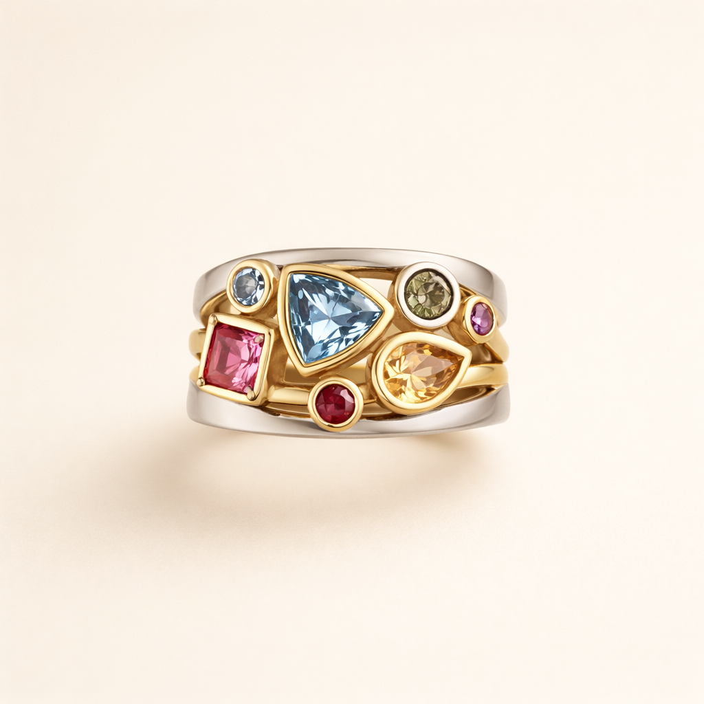 Elegant zirkoniaring med vintageudtryk