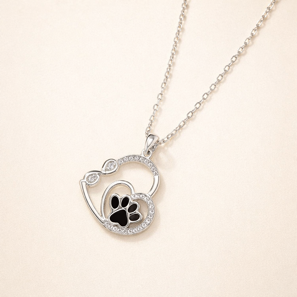 Uendelig Dobbelt Kærlighed Poteaftryk Vedhængshalskæde