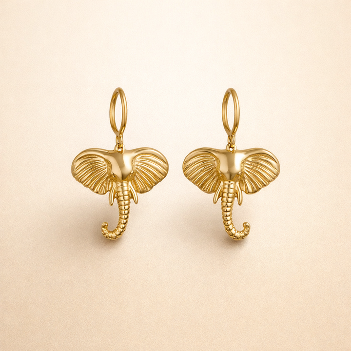 Elefant Charm Creol Øreringe
