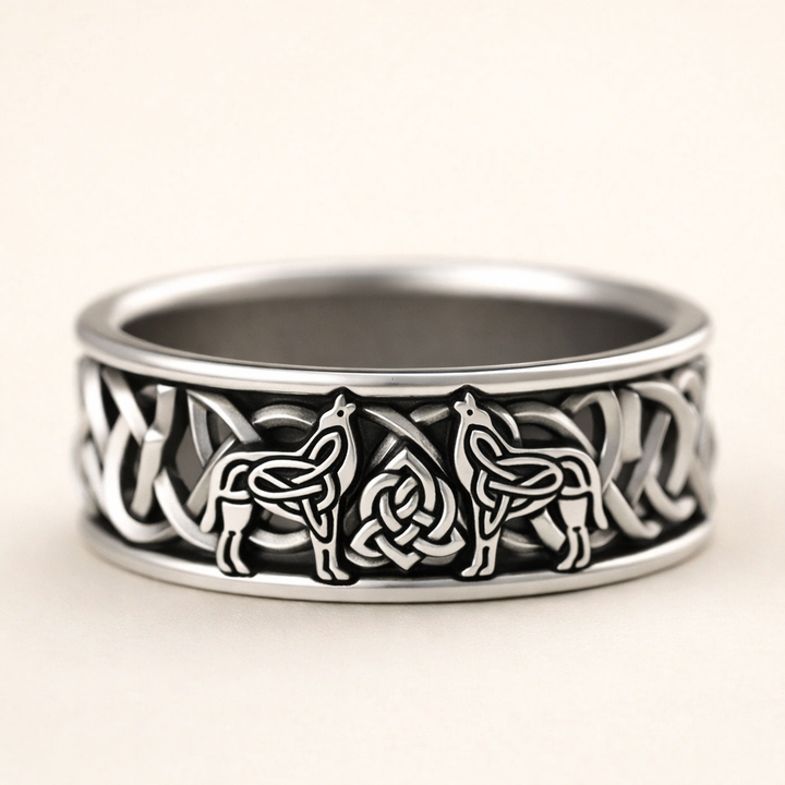 Viking Ulv Ring Statement-smykke