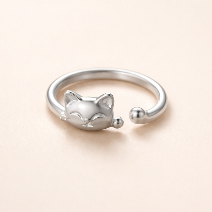 Vintage Sølv Kitty Ring