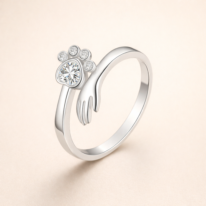 Sterlingsølv Justerbar Ring – Hånd- og Poteaftryksdesign