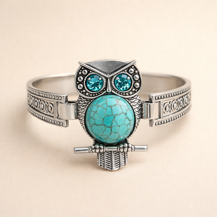 Vintage Ugle Turkis Charm Armbånd