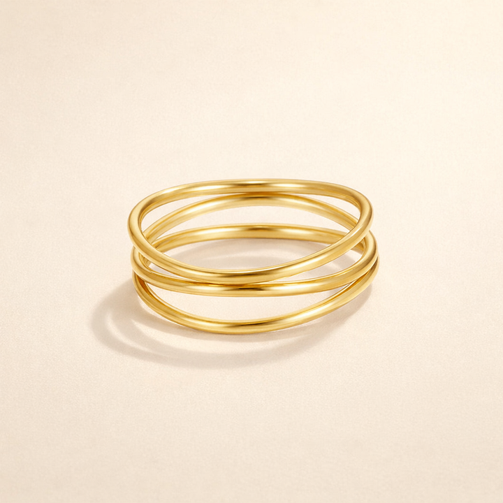 Guld Uendelighed Loop Ring