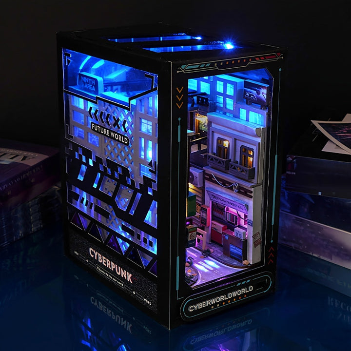 Cyberpunk gør-det-selv-skabskit – 3D-model til boligindretning med belysning