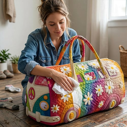 FloraVoyage – Polstret rejsetaske med blomstermønster