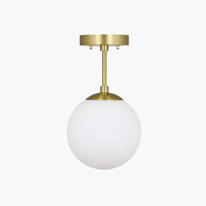 Valentina moderne LED-loftlampe, kugle, guld, soveværelse/stue
