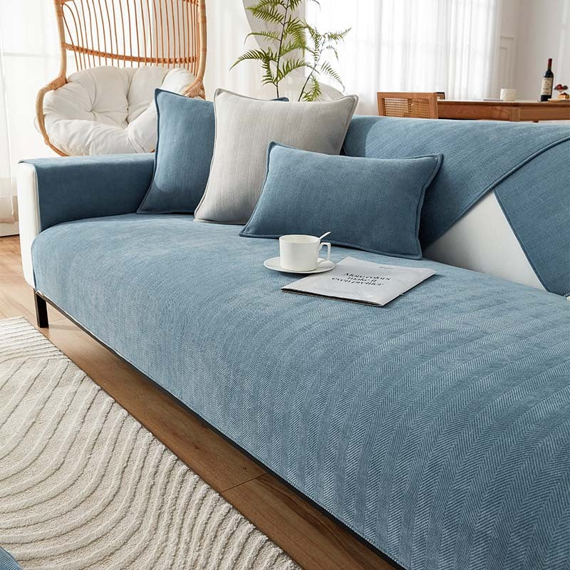 AestheticCover™ | Sofabetræk i chenille med sildebensmønster
