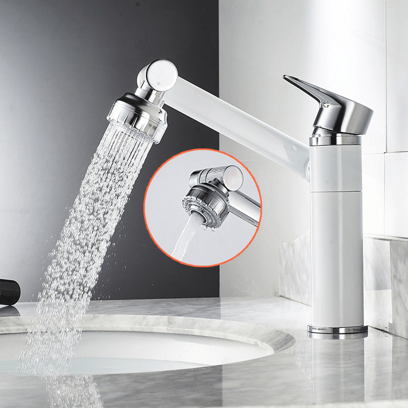 FLEXISPOUT – Fleksibel 360° vandhane med spray-funktion til håndvasken