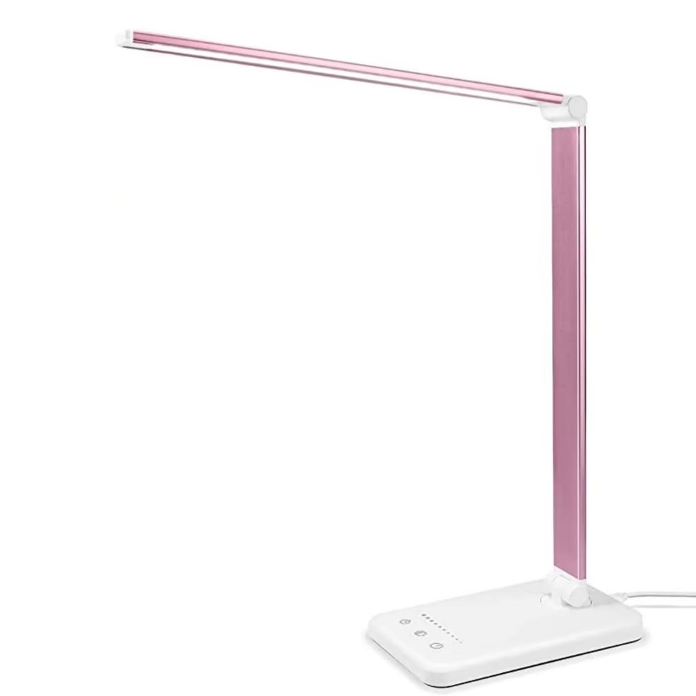 Moderne justerbar LED-bordlampe med USB-opladningsport - BrightEase