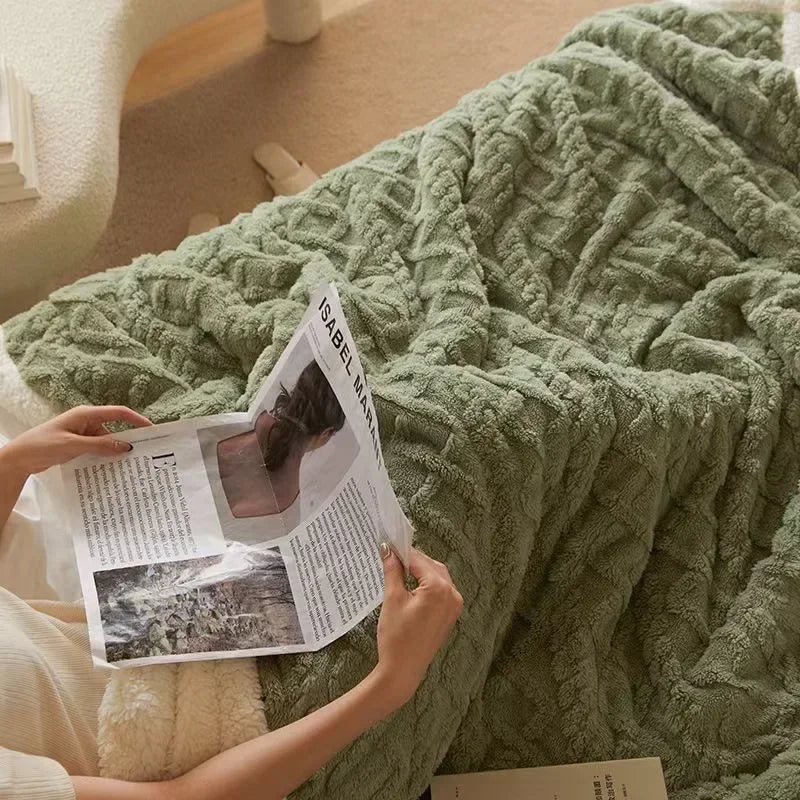 Tyk vinter-uldtæppe af lammeuld - WarmWool
