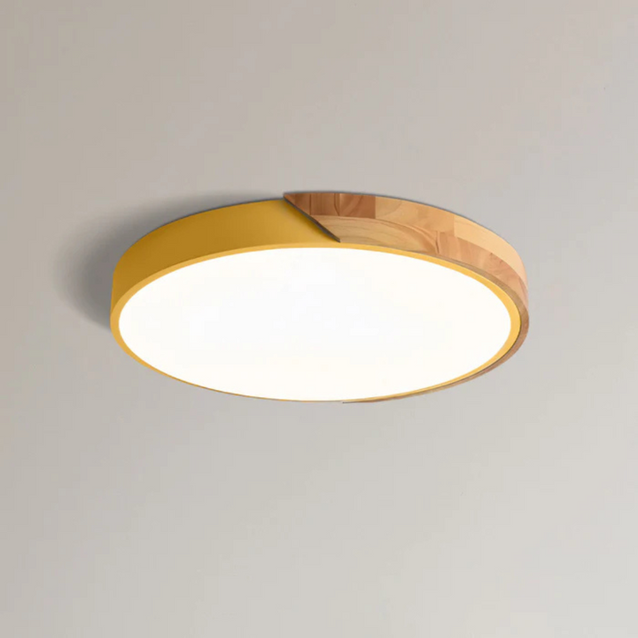 Delos Scandi-loftlampe i træ | Naturlig LED-designlampe