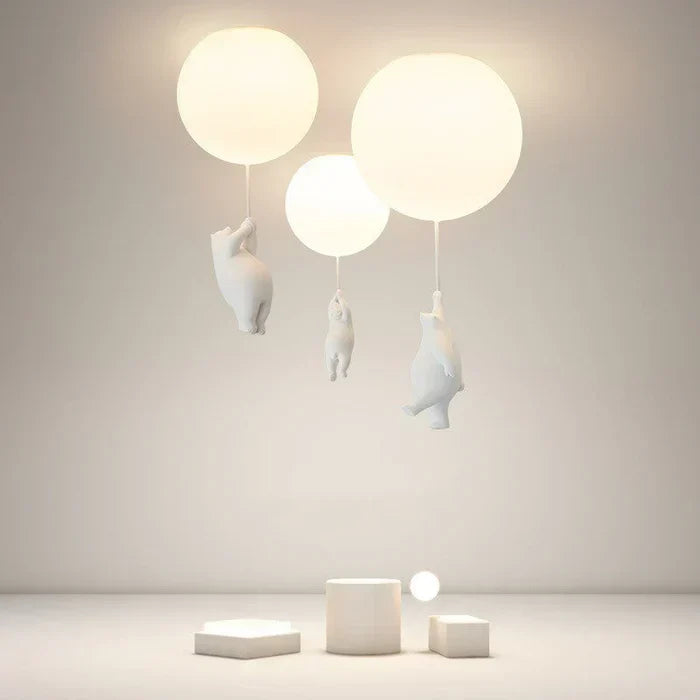 CloudBear børneloftlampe med bjørn og bold