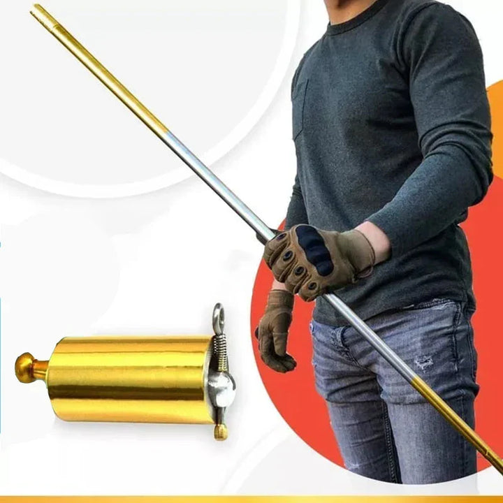 Bærbar metalstav til selvforsvar og magi