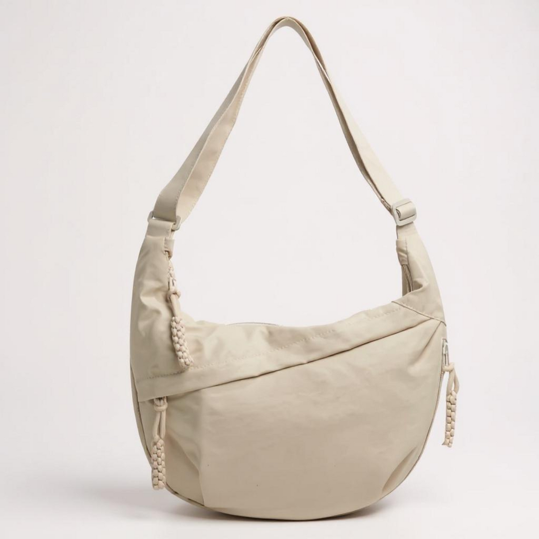 Skuldertaske - justerbar bærerem, crossbody i nylon med flere lommer