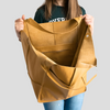 Overdimensioneret Vintage læder skuldertaske til kvinder