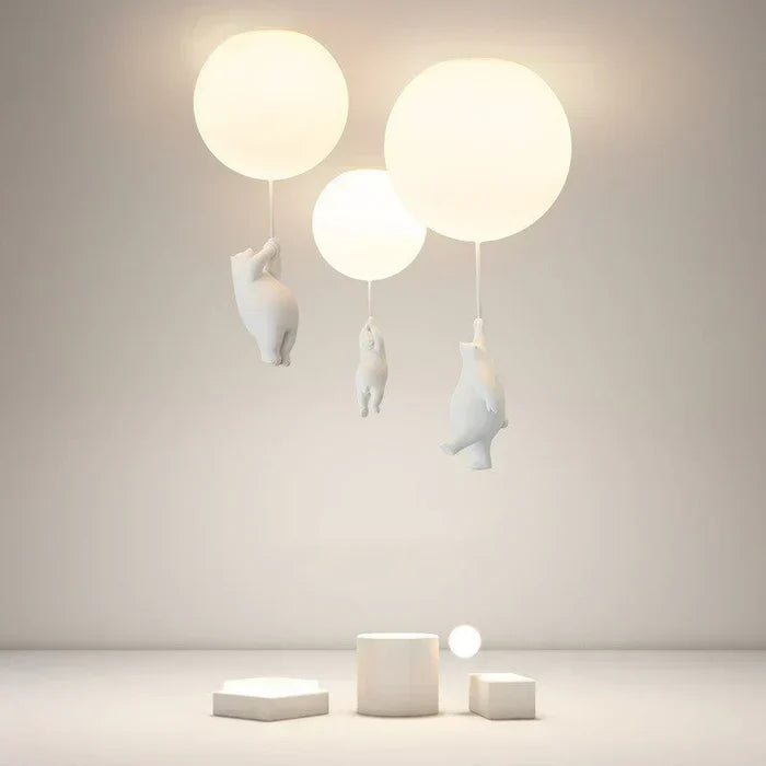 Loftlampe til børn med bjørn og bold | CloudBear