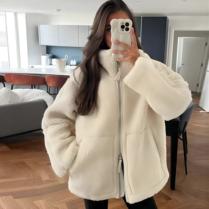 Oversized uldjakke til kvinder