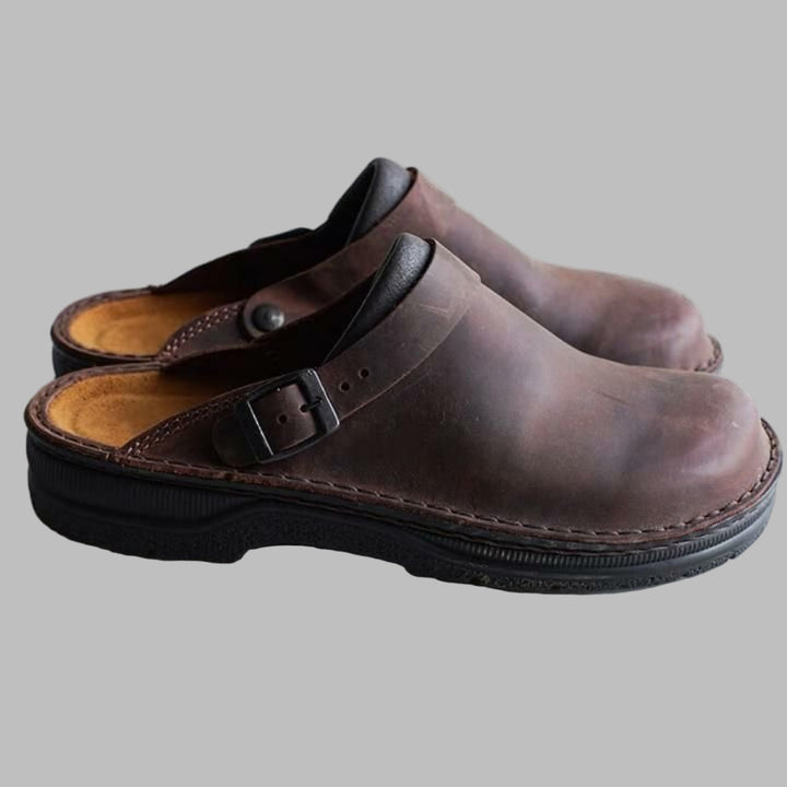 Slip-on træsko til mænd