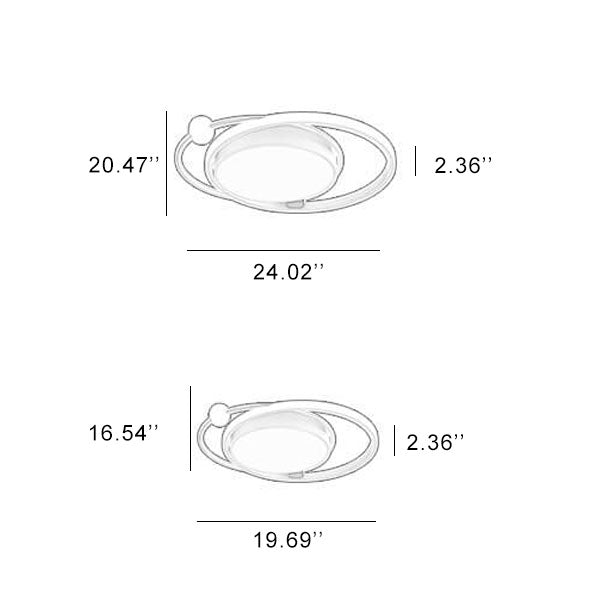 Rund LED-loftlampe | Minimalistisk nordisk design