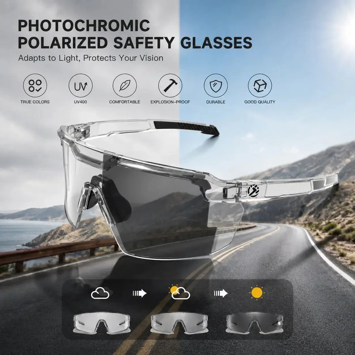 SunShift taktiske solbriller – fotokrome UV-sportsbriller
