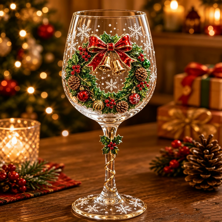 3D-vinglas til jul – festlig drikkeglæde med julecharme