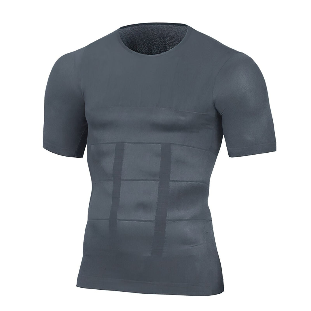 Kompressions-fitness-T-shirt til mænd – åndbar, elastisk, faconformende sporttop