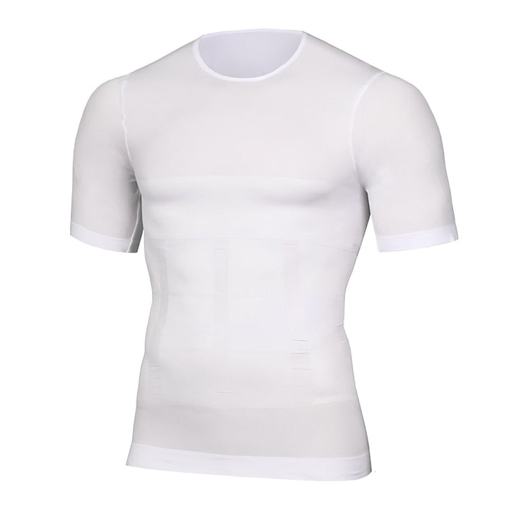 Kompressions-fitness-T-shirt til mænd – åndbar, elastisk, faconformende sporttop