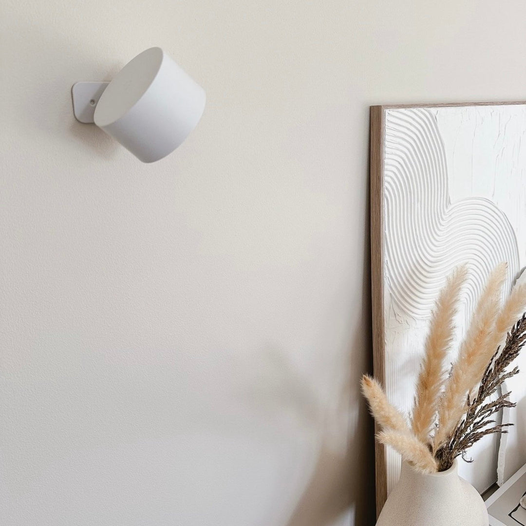 Kabelfri LED-væglampe med 360° drejeligt hoved, touch-dæmper, 3 farver