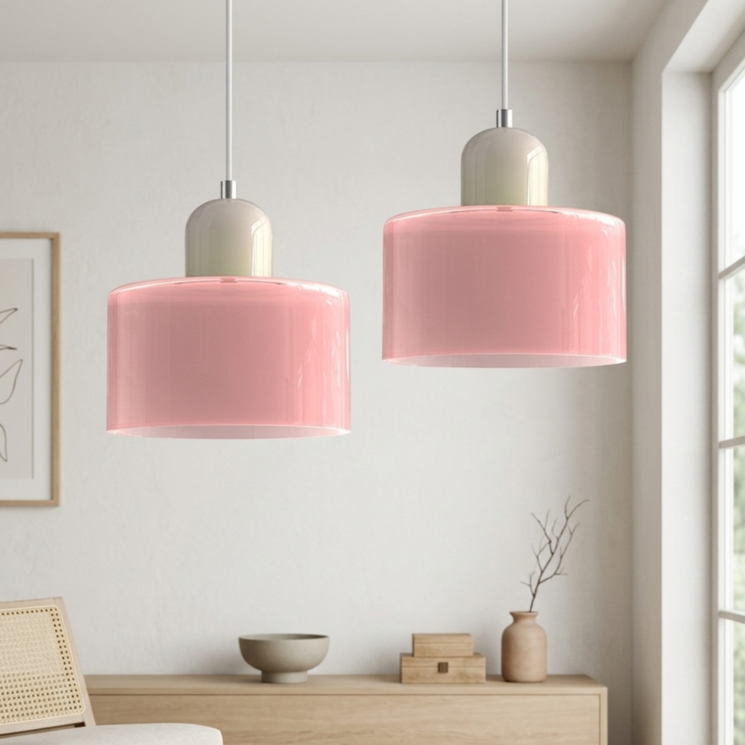 Ringformet hængelampe med udvidet halo-design
