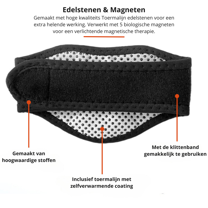 VitalTherm nakkekrave | Med turmalin & magneter | Selvopvarmende & smertelindring