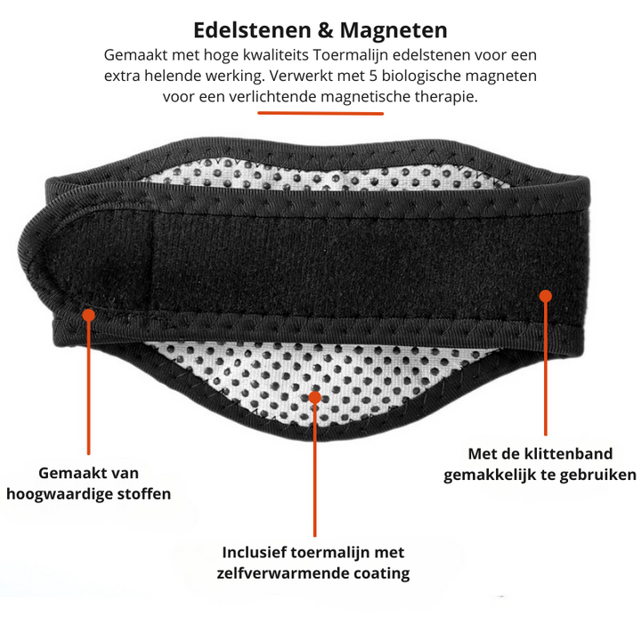 VitalTherm nakkekrave | Med turmalin & magneter | Selvopvarmende & smertelindring