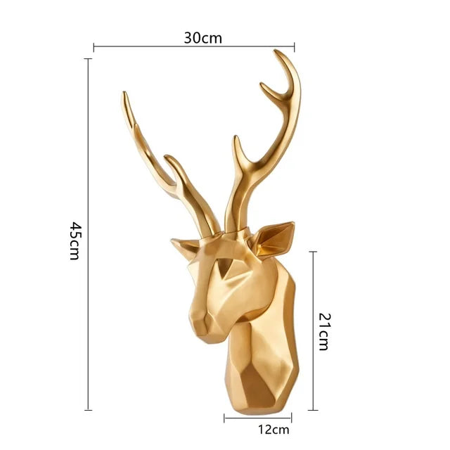 3D-hjortehovedskulptur til en majestætisk stemning – RegalDeer