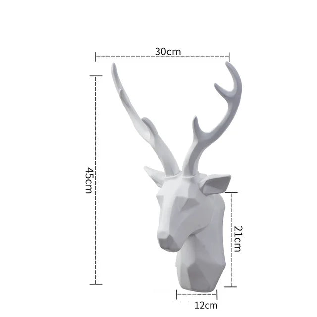 3D-hjortehovedskulptur til en majestætisk stemning – RegalDeer