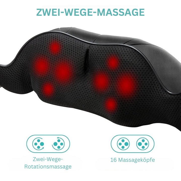 Shiatsu-massagepude med infrarød varme - AuraComfort
