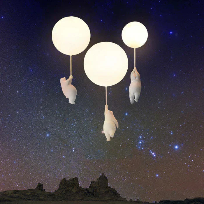 Loftlampe til børn med bjørn og bold | CloudBear