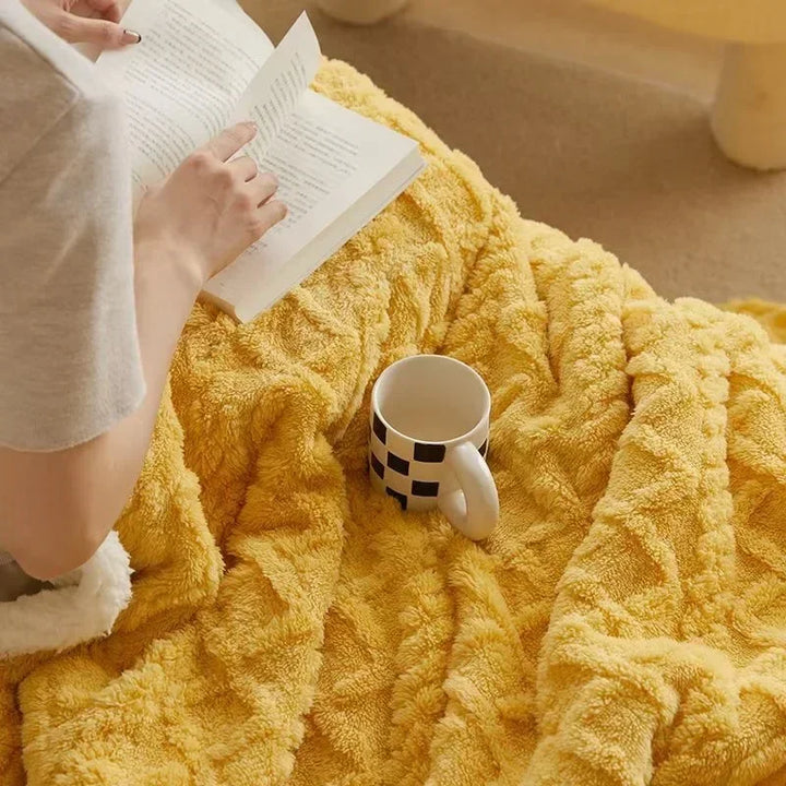 Tyk vinter-uldtæppe af lammeuld - WarmWool