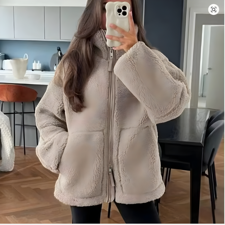 Oversized uldjakke til kvinder