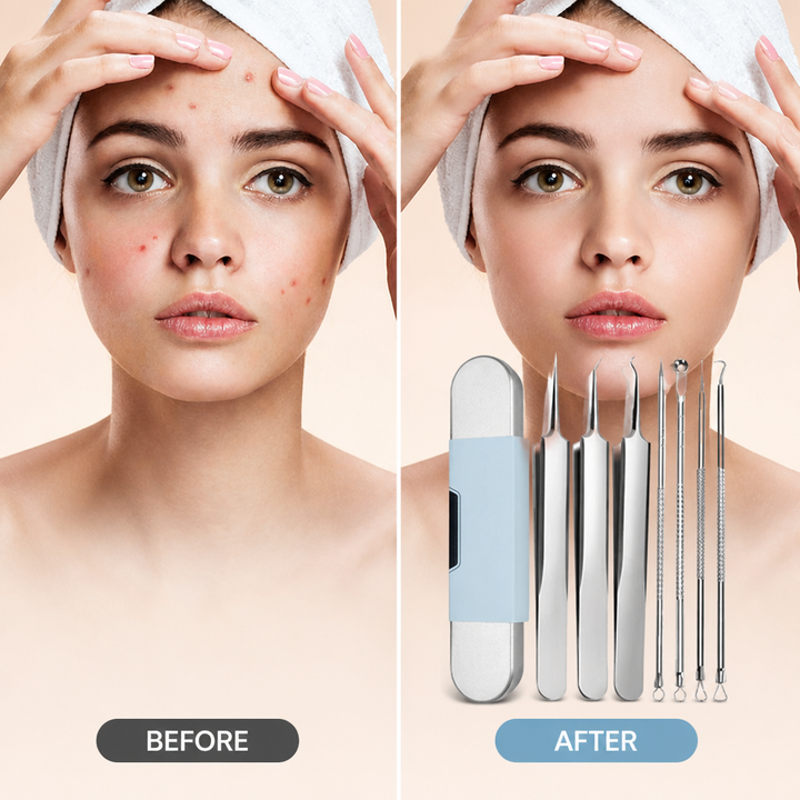 Præcisionssæt til fjernelse af hudorme for blød, klar hud