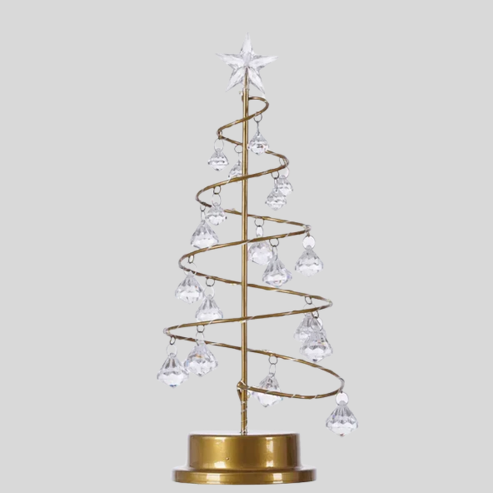 LED spiral krystal bordlampe