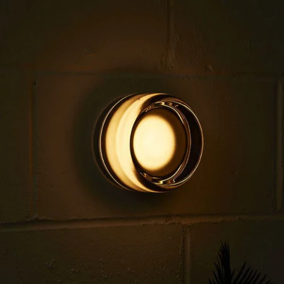 Rundt moderne glasvæglampe LED med 1 lyskilde