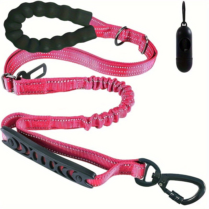 Justerbar Bungee-Snor til Hunde – Stødabsorberende og Reflekterende til Store Hunde